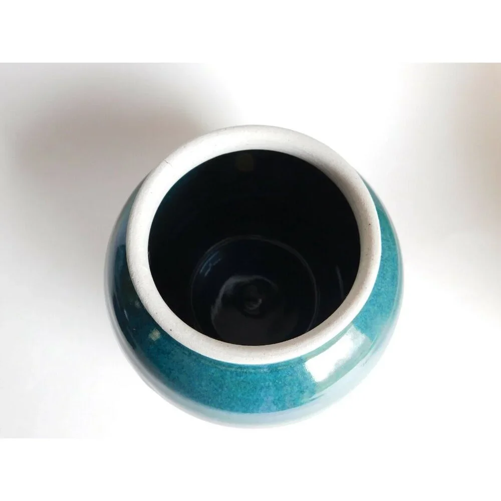 Vintage Colorado Studio Art Pottery Blue Covered Jar - Picture 4 of 6